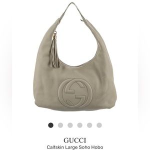 GREY GUCCI SOHO HOBO BAG